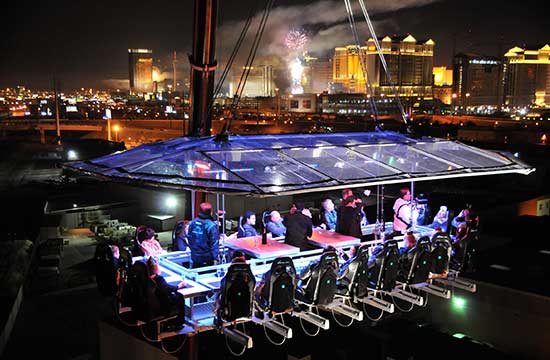 Restaurantes raros: El Restaurante “Dinner in the Sky” de Las Vegas