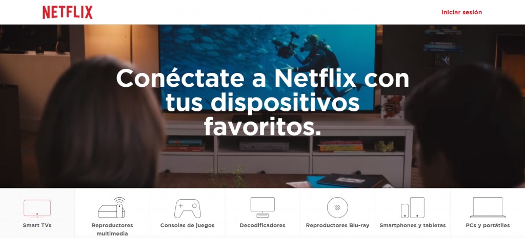 Netflix está disponible en gran cantidad de dispositivos