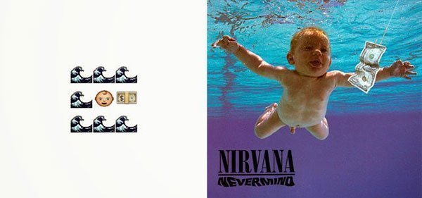 Portadas de discos en versión emoticono emoji