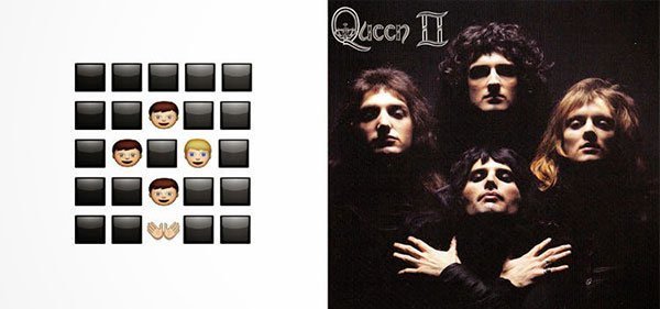 Portadas de discos en versión emoticono emoji