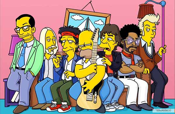Rolling Stones, Elvis Costello y Lenny Kravitz en los Simpsons