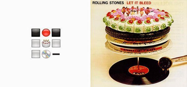 Portadas de discos en versión emoticono emoji